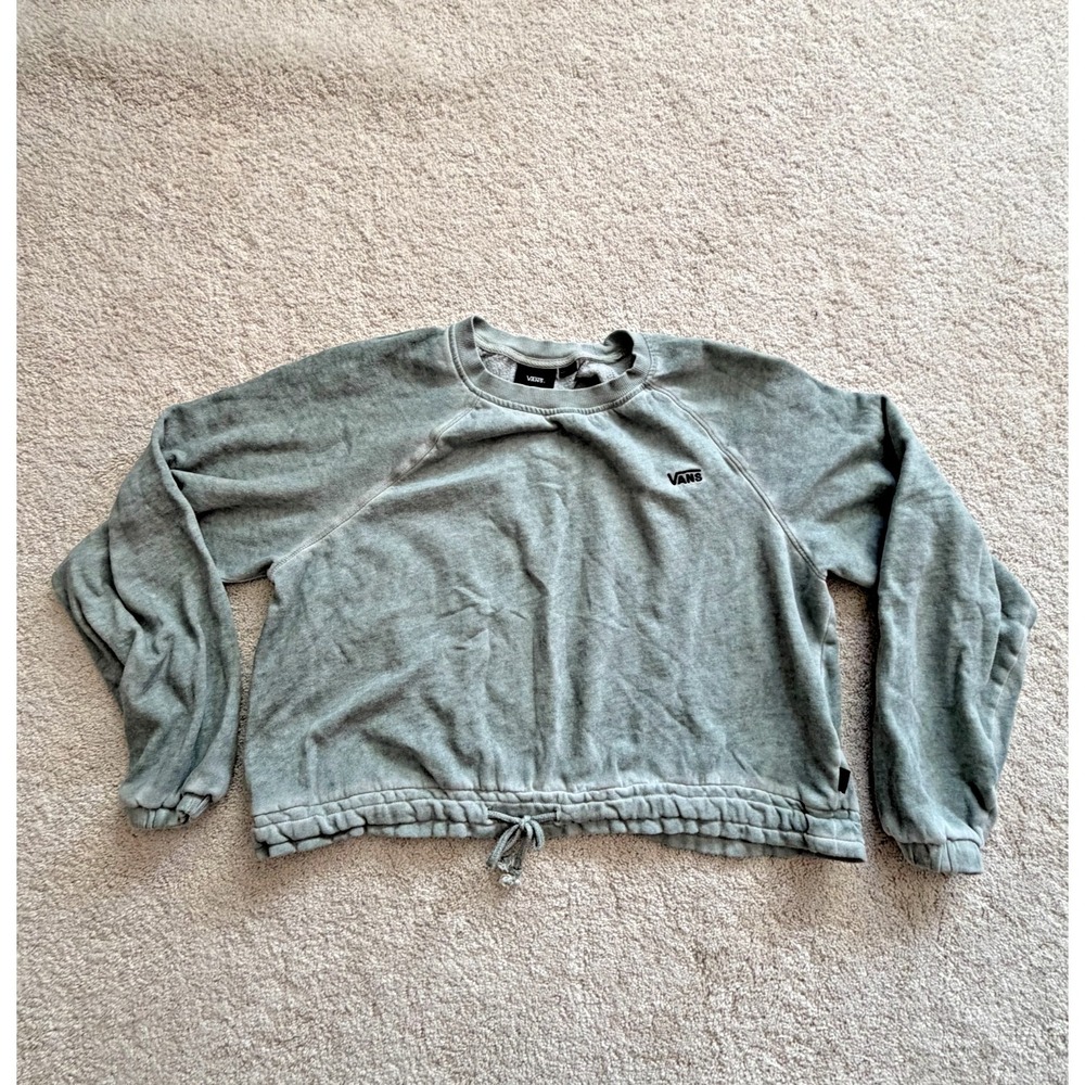Vans Sweatshirt Women Large Top Distressed Cropped